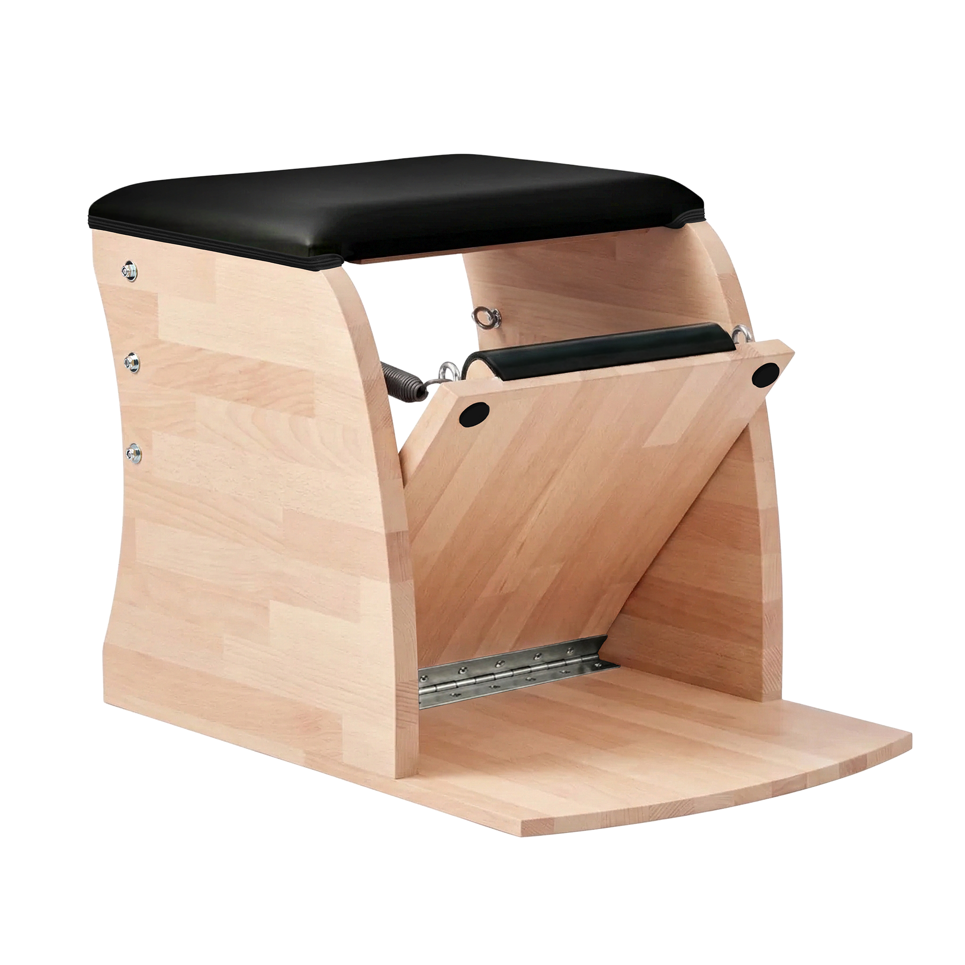 Pilates Wunda Chair in solid beech wood - pilates studio and home studio equipment by Consta Pilates Equipment.