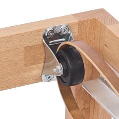 Pilates Reformer in solid beech wood - pilates studio and home studio equipment by Consta Pilates Equipment.