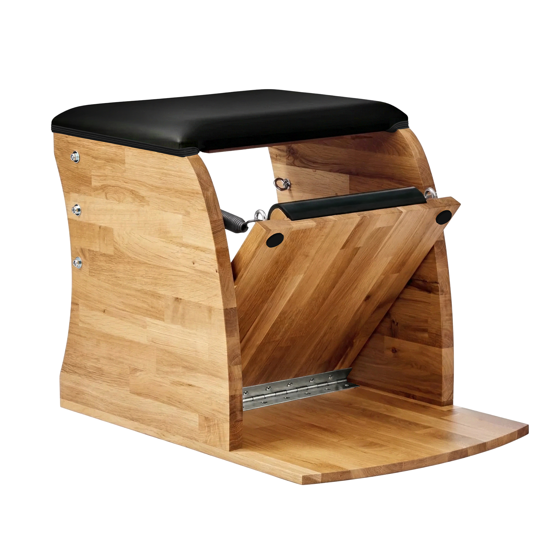 Pilates Wunda Chair in solid oak wood - pilates studio and home studio equipment by Consta Pilates Equipment.