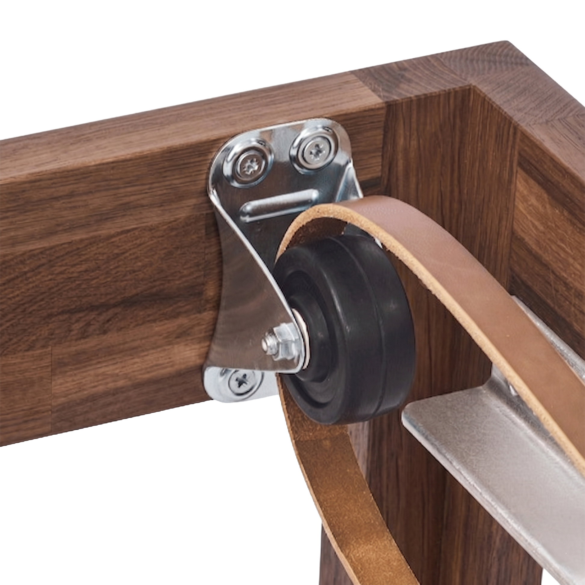 Solid Walnut Reformer, premium boutique pilates studio equipment by Consta Pilates Equipment.